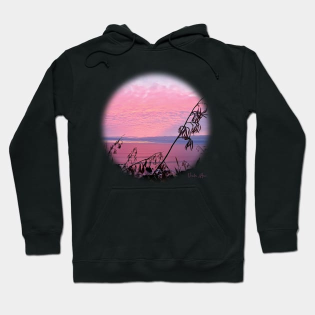 Pink Sunrise Mackerel Sky Hoodie by Mount Shots